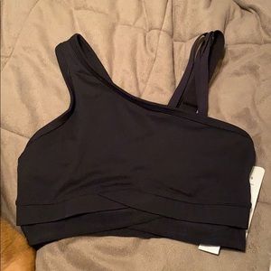 Fabletics black one strapped Bra